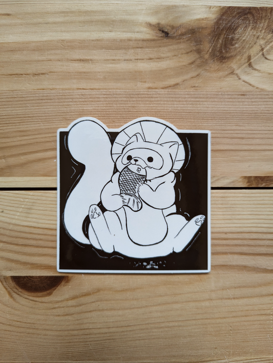 Tanuki poisson - sticker